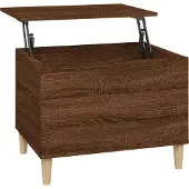 vidaXL Table basse marron imitation chêne 60x44,5x45 cm Bois composite