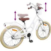 vidaXL Vélo enfant 20 pouces pour 6-11 ans Blanc
