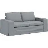 vidaXL Canapé 2 pcs Gris clair Mét¿¿