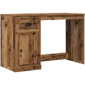 vidaXL Bureau en bois de récupération, 50 x 115 x 75 cm, fabriqué en bois composite