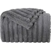 vidaXL Jeté Gris Foncé 240 X 220 Cm Toison