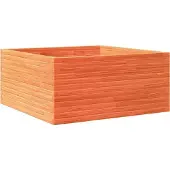 vidaXL Jardinière cire marron 100x100x46 cm bois de pin massif