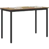 vidaXL Table de salle à manger, 110 x 55 x 75 cm, métal, forme rectangulaire