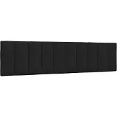 vidaXL Coussin de tête de lit "Hanko" Noir 200 cm Tissu
