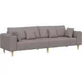 vidaXL Sofa en tissu avec coussin Taupe 208 cm tissu