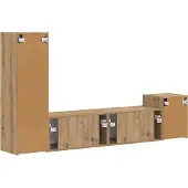 vidaXL Ensemble de meubles TV mural 4 pcs Artisan-Chêne Bois composite