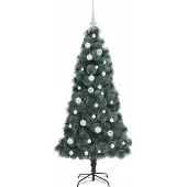 vidaXL Arbre de Noël artificiel pré-éclairé avec ensemble de boules