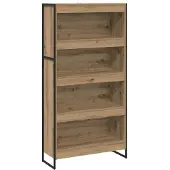 vidaXL Bibliothèque 2 Pcs Chêne Artisan 80 X 30 X 155 Cm