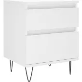 vidaXL Table de chevet Blanc 40x35x50 cm Bois d?ingénierie