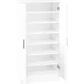vidaXL Armoire à chaussure Blanc brillant 55x35x108 cm Bois ingénierie