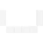 vidaXL Ensemble d'étagères murales pour téléviseur, à fixation murale, 4 pièces, blanc, bois composite