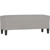vidaXL Banc Gris clair 100x35x41 cm Tissu