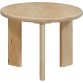 vidaXL : Tablettes gigognes, 2 pièces, blanches, diamètre 50 x 40 cm, en bois massif de manguier