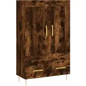 vidaXL Highboard chêne fumé 69,5x31x115 cm Bois composite