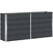 vidaXL Jardinière Anthracite 160 X 40 X 75 Cm Acier