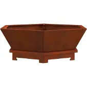vidaXL Foyer extérieur marron 75 x 75 x 28 cm Acier résistant aux intempéries