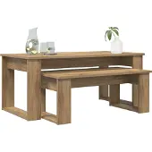 vidaXL Table basse Set 2 pcs Artisan-Chêne Bois composite