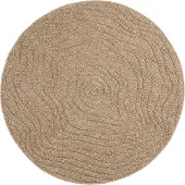 vidaXL Tapis ronds Moiré AGIRA Naturel Ø 160 CM Polyester