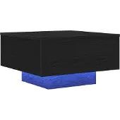 vidaXL Table basse noire imitation chêne 55 x 55 x 31 cm Bois composite