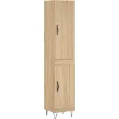 vidaXL Highboard chêne Sonoma 34,5x34x180 cm Matériau dérivé du bois