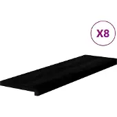 vidaXL Marches d'escalier 8 pcs marron foncé 90x30x2 cm chêne massif