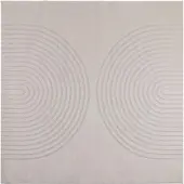 vidaXL Tapis carré GALATI Crème 120 x 120 cm