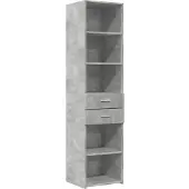 vidaXL Highboard gris béton 45x42,5x185 cm Bois composite