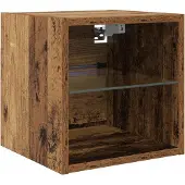 vidaXL Appareils TV muraux 8 pcs Vieux bois Matériaux dérivés du bois