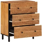 vidaXL Armoire d'appoint 60x33x75 cm bois massif mangue