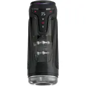 PDX Elite Moto-Bator Pro - masturbateur à poussées perlé et chauffant (noir)