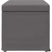 vidaXL Tabouret gris 61 x 41 x 40 cm en similicuir et bois d'ingénierie