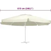 vidaXL -Ersatztuch für Parasol 600 cm sandgeläutet