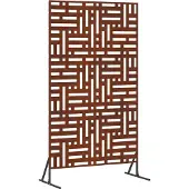 vidaXL : écran de protection, 100 x 50 x 180 cm, acier résistant aux intempéries, aspect rouille