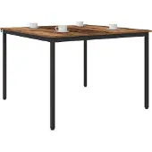 vidaXL Table de salle à manger, 110 x 110 x 75 cm, bois composite, imitation chêne, rectangulaire