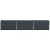 vidaXL Jardinière Anthracite 240 X 80 X 45 Cm Acier