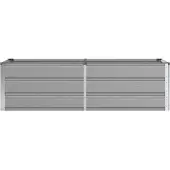 vidaXL Jardinière Gris Clair 160 X 80 X 45 Cm Acier