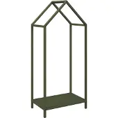 vidaXL Étagère à bois de chauffage vert olive 40x25x90 cm Acier laminé à froid