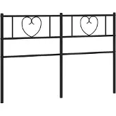 vidaXL Tête de lit de rechange en métal noir 120 cm