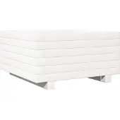vidaXL Jardinière blanc 50x50x26,5 cm bois de pin massif
