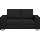 vidaXL Fauteuil canapé Noir 160 x 78 x 84 cm Cuir artificiel