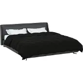 vidaXL Couverture d'été rembourrée noire 220 x 260 cm microfibre