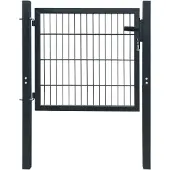 vidaXL Portail de clôture en acier anthracite 100x100 cm