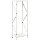 vidaXL Étagère à bois de chauffage Blanc 34x25x100 cm Acier laminé à froid