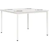 vidaXL Table de salle à manger blanche 110 x 110 x 75 cm Pin massif