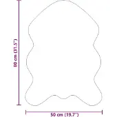 vidaXL Tapis antidérapant en fourrure synthétique Olite Noir 50 x 80 cm