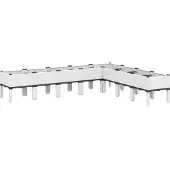 vidaXL Jardinière avec pieds blanc 200x160x42 cm PP