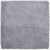 vidaXL Tapis shaggy à poils longs NAVARRA gris argenté 120x120 cm
