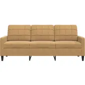 vidaXL Canapé à 3 places Marron 180 cm Velours