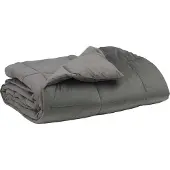 vidaXL Couverture d'été rembourrée gris clair 135 x 200 cm microfibre