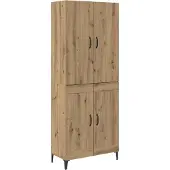 vidaXL Highboard Chêne Artisan 69,5 x 34 x 180 cm Matériau dérivé du bois